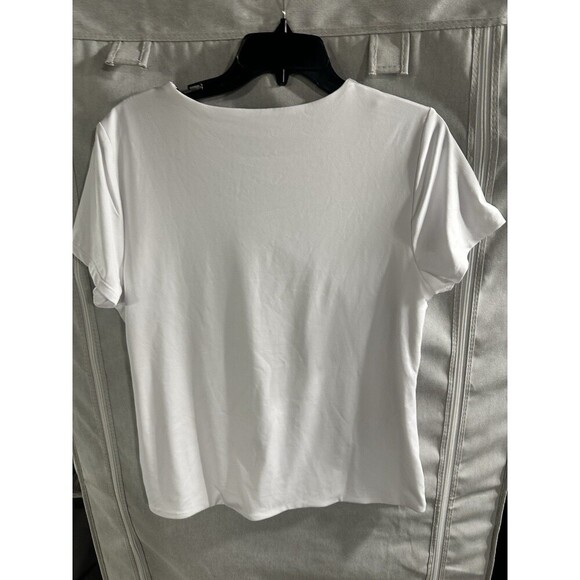 Halogen Plus Size Essential Compression T-Shirt White Body Scuplting Size 1X - Picture 6 of 7